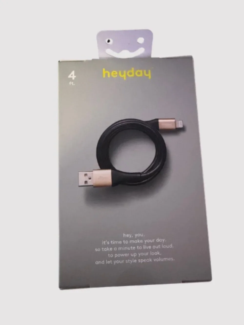 Heyday Lightning to USB-A Cable - Black and Gold